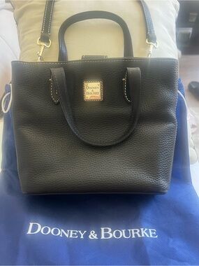 Dooney & Bourke Black Pebbled Leather Top-Handle Satchel mini waverly crossbody
